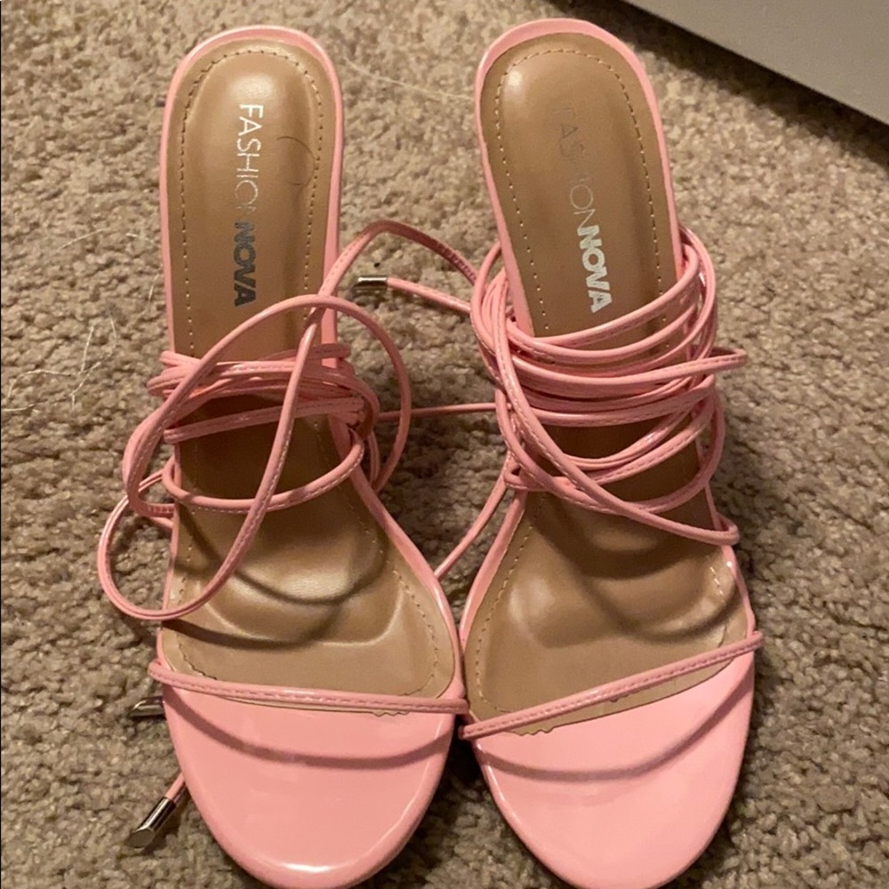 Baby Pink Strappy Heel
